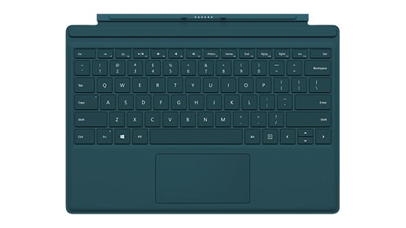 Clavier Type Cover AZERTY pour Surface Pro 4 (Bleu sarcelle)