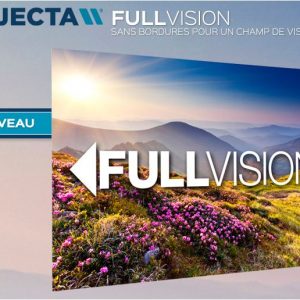 L’écran de projection sans bordures, pour un champ de vision complet