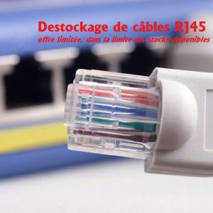 Câbles RJ45 à -50%*, disponibles en plusieurs couleurs et catégories