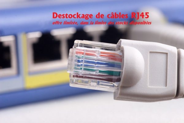 Câbles RJ45 à -50%*, disponibles en plusieurs couleurs et catégories