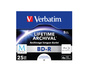 Verbatim MDISC BD-R Boîtier, lot de 5