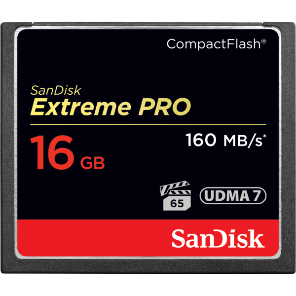 SANDISK EXTREME PRO COMPACTFLASH MEMORY CARD 16GB