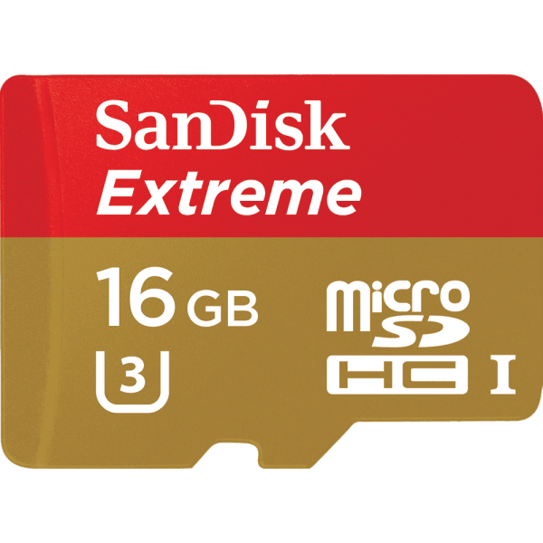 SANDISK CARTE SANDISK EXTREME® microSD™ UHS-I POUR CAMÉRAS 16GB